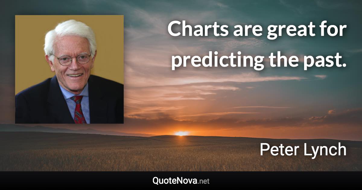 Charts are great for predicting the past. - Peter Lynch quote